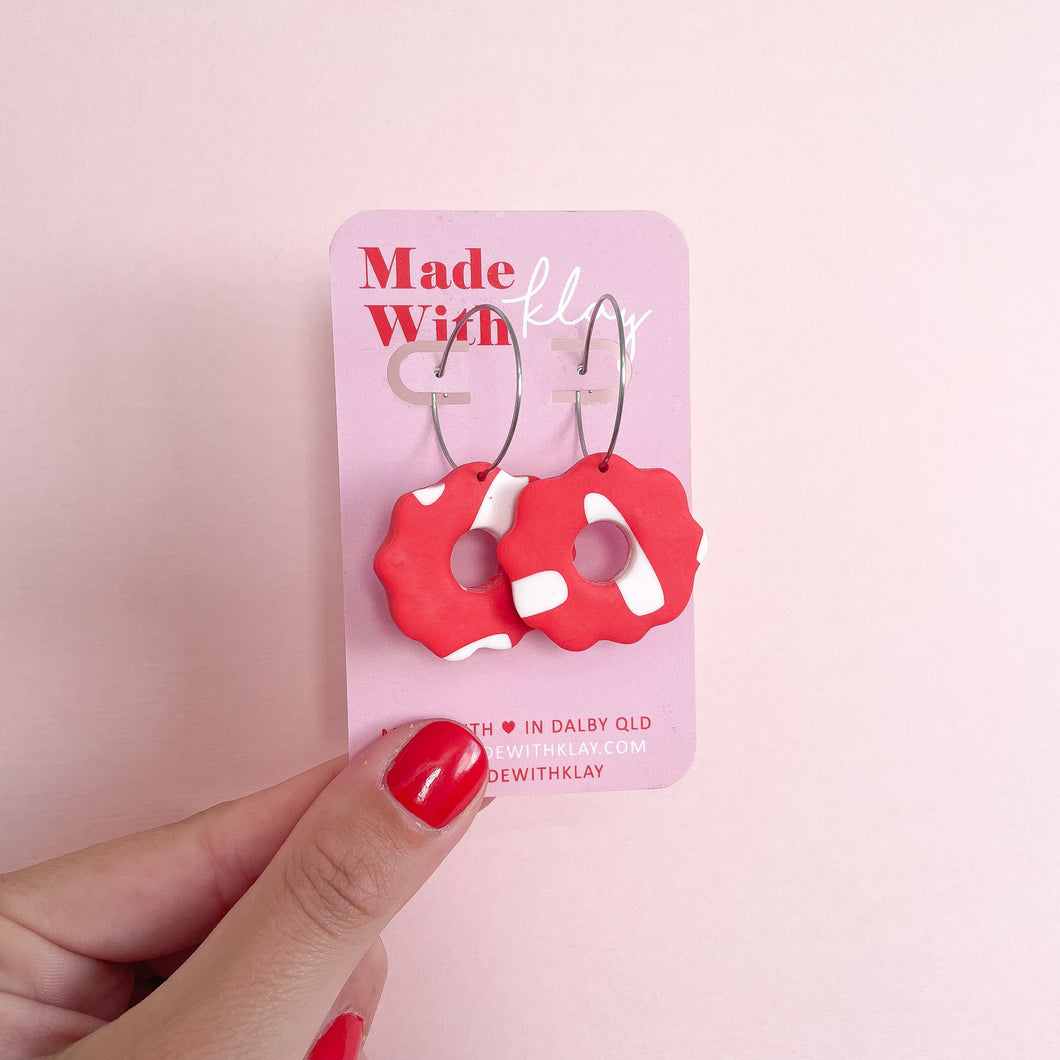 Red Hoops  |  Dangles 1